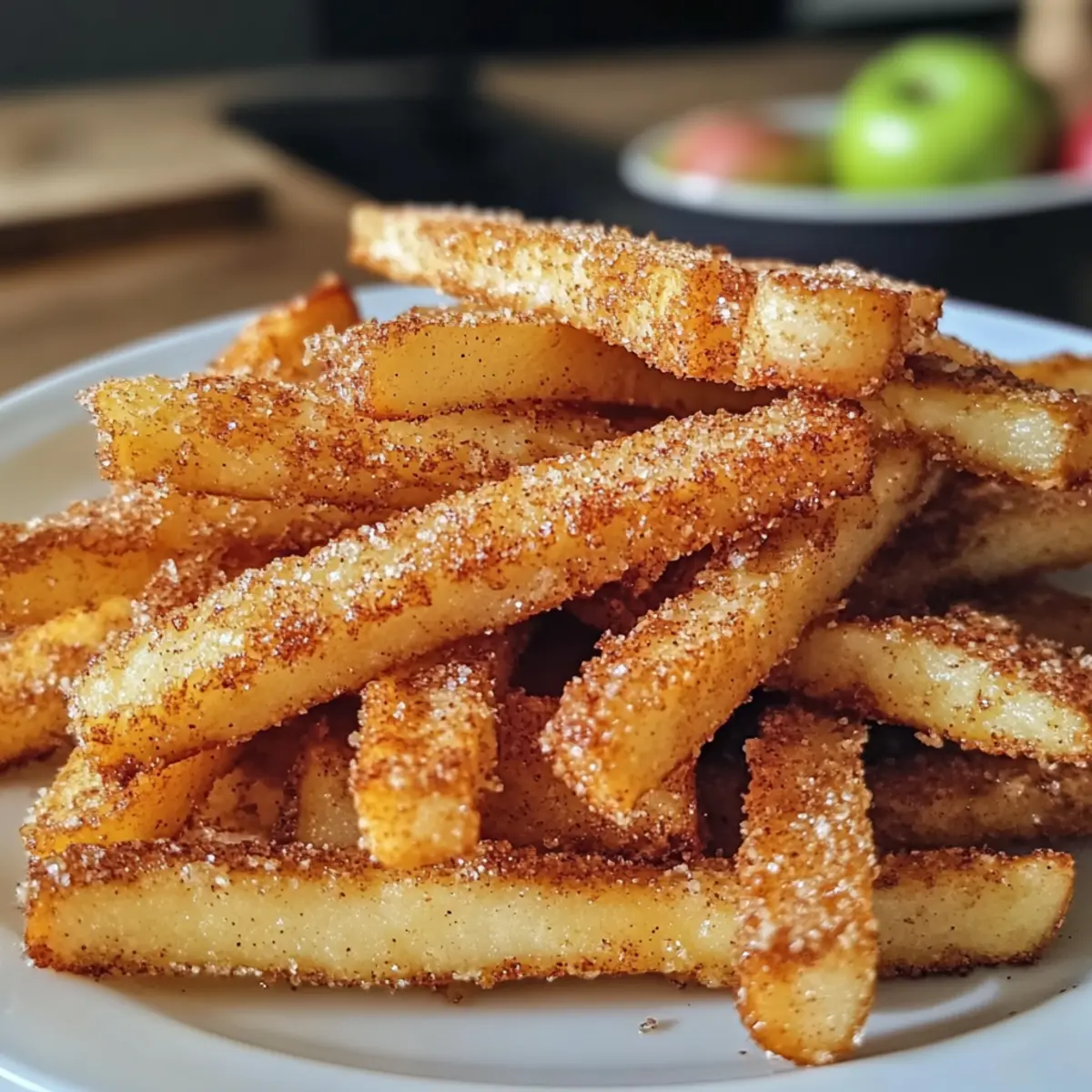 Crispy Apple Fries aus der Heißluftfritteuse
